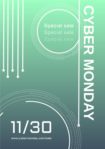 Editable flyers template:Graphic Cyber Monday Flyer