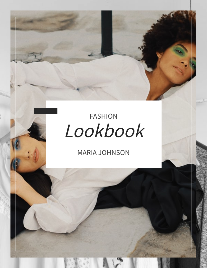 Lookbook 模板。 Fashion Lookbook Business Portfolio (由 Visual Paradigm Online 的Lookbook軟件製作)