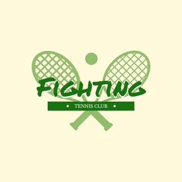 Editable logos template:Tennis Club Logo Created With Sport Equipment Graphic In Monochrome