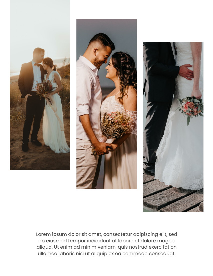 Personal Portfolio 模板。 Wedding Photography Business Portfolio (由 Visual Paradigm Online 的Personal Portfolio軟件製作)