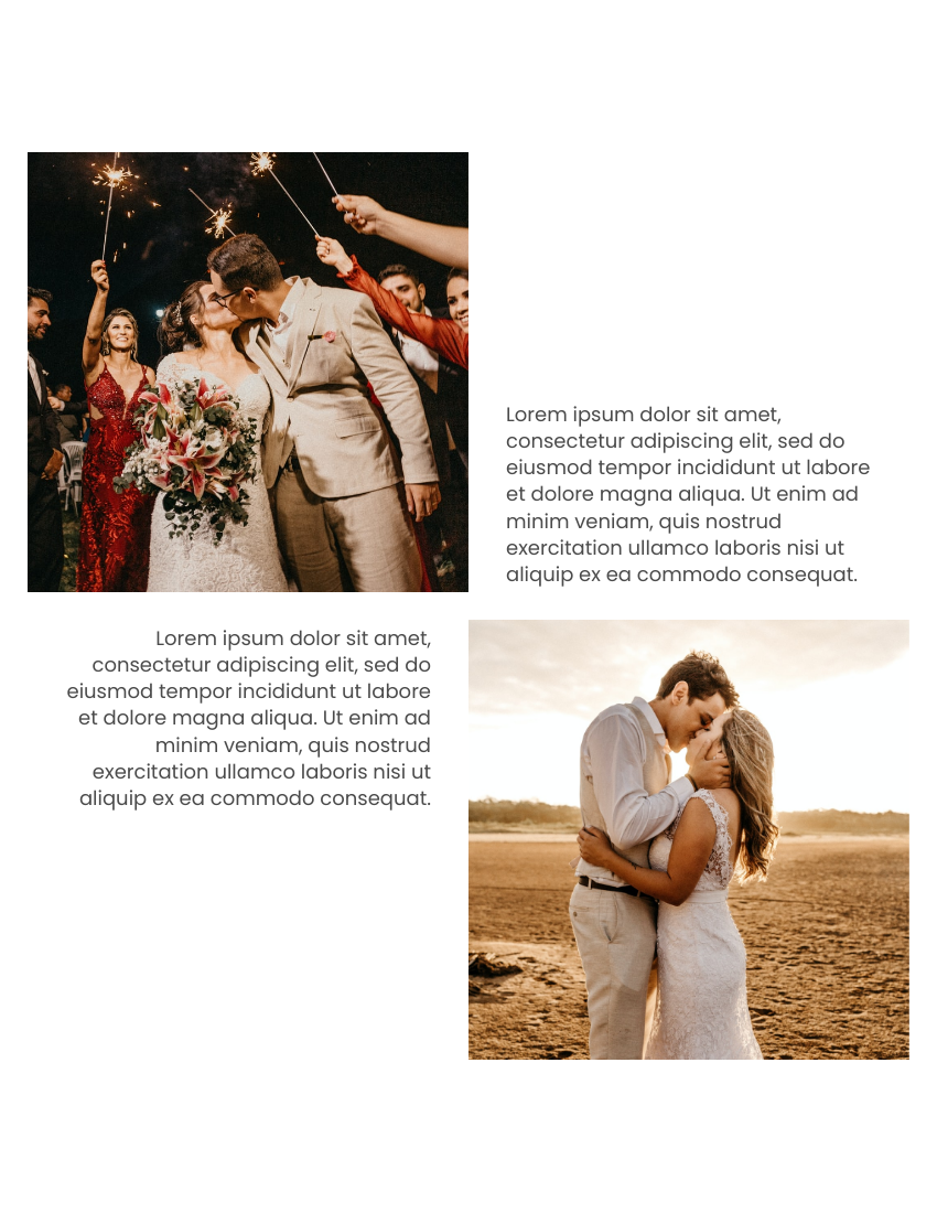 Personal Portfolio 模板。 Wedding Photography Business Portfolio (由 Visual Paradigm Online 的Personal Portfolio軟件製作)
