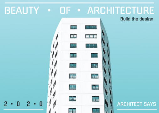 Editable postcards template:Beauty Of Architecture Postcard