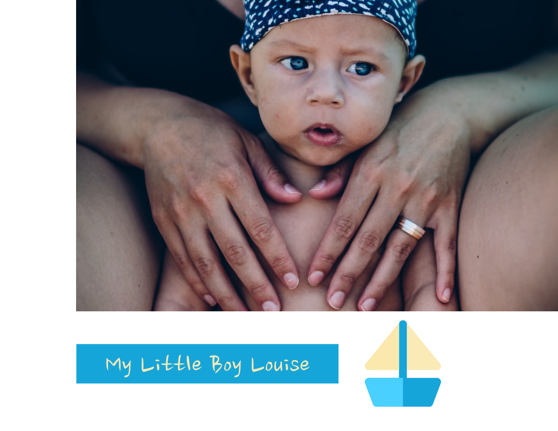 婴儿照相簿 模板。My Little Boy Baby Photo Book (由 Visual Paradigm Online 的婴儿照相簿软件制作)
