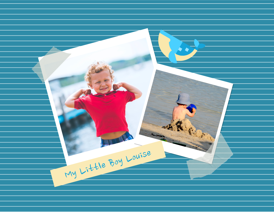 Baby Photo book template: My Little Boy Baby Photo Book (Created by Visual Paradigm Online's Baby Photo book maker)