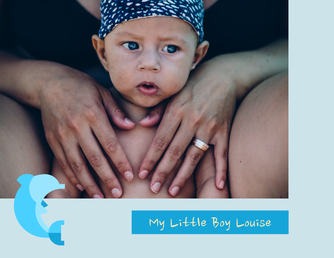 婴儿照相簿 模板。My Little Boy Baby Photo Book (由 Visual Paradigm Online 的婴儿照相簿软件制作)