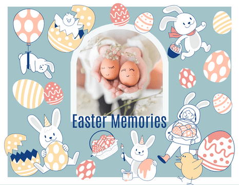 季節性照相簿 模板。 Easter Memories Seasonal Photo Book (由 Visual Paradigm Online 的季節性照相簿軟件製作)