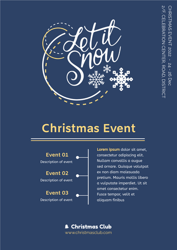 Editable flyers template:Christmas Event Informative Flyer
