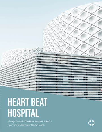 小冊子 模板。 Hospital Booklet (由 Visual Paradigm Online 的小冊子軟件製作)