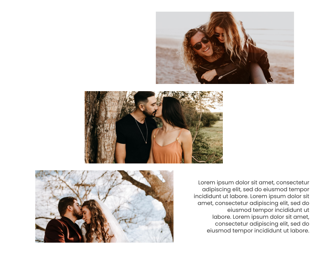日常照相簿 模板。Couple Everyday Photo Book (由 Visual Paradigm Online 的日常照相簿软件制作)