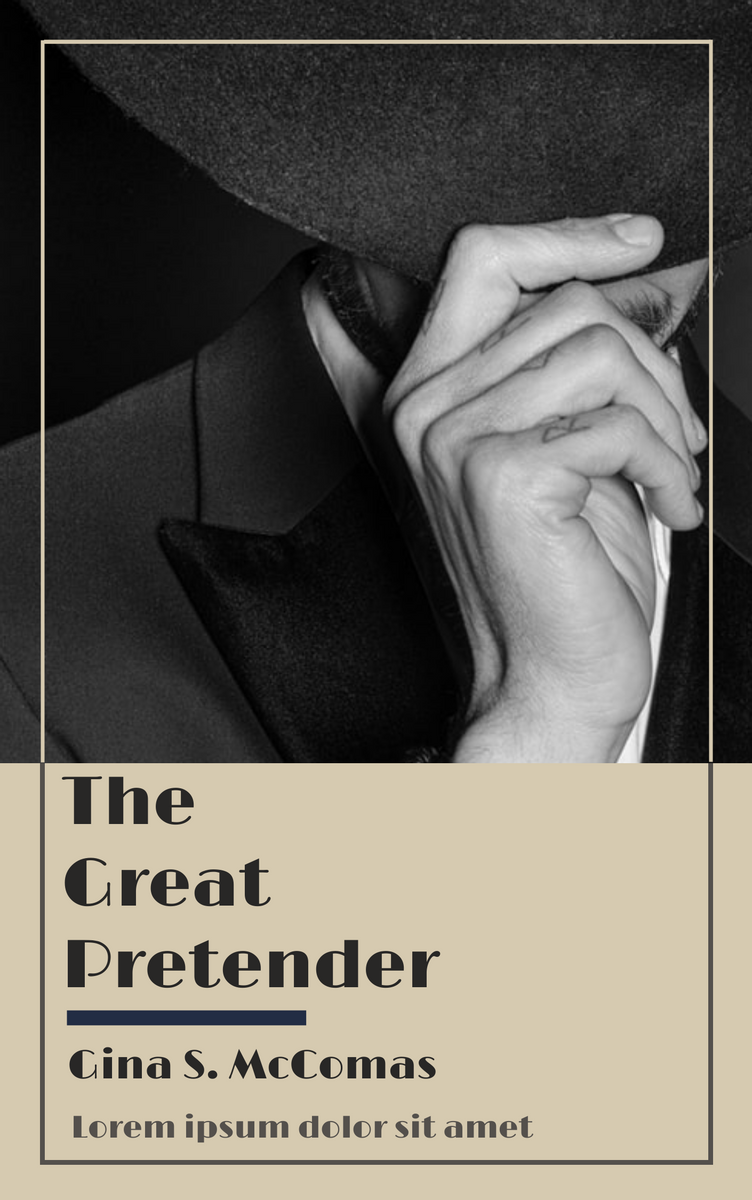 Book Cover template: The Great Pretender Book Cover (Created by Visual Paradigm Online's Book Cover maker)