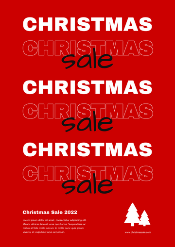 Posters template: Christmas Sale 2022 Typography Poster (Created by Visual Paradigm Online's Posters maker)