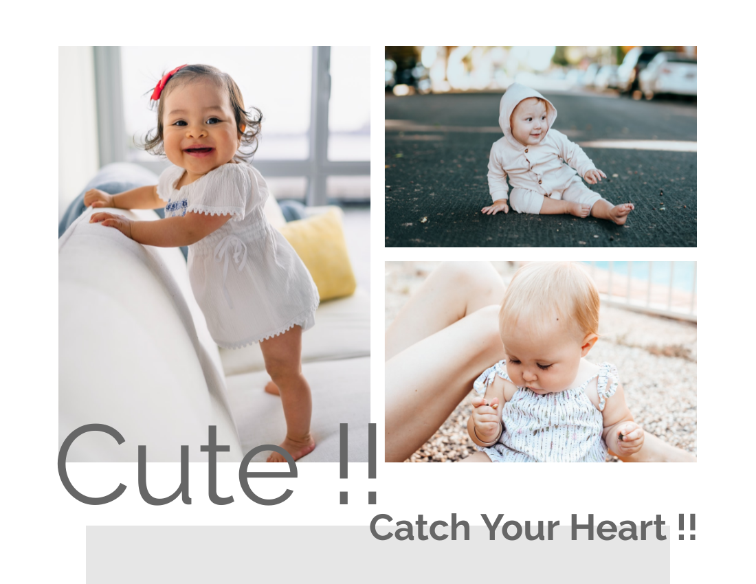 嬰兒照相簿 模板。 Moments With Baby Photo Book (由 Visual Paradigm Online 的嬰兒照相簿軟件製作)