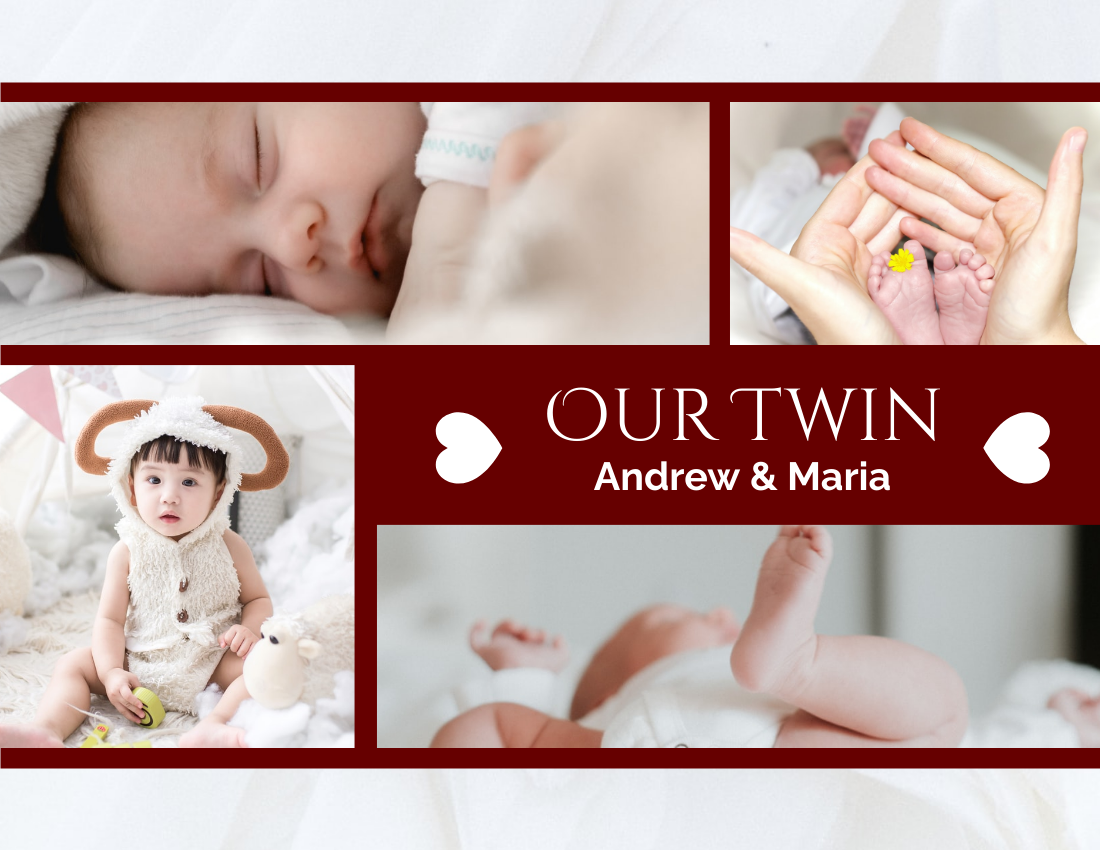 婴儿照相簿 模板。Moments With Baby Photo Book (由 Visual Paradigm Online 的婴儿照相簿软件制作)
