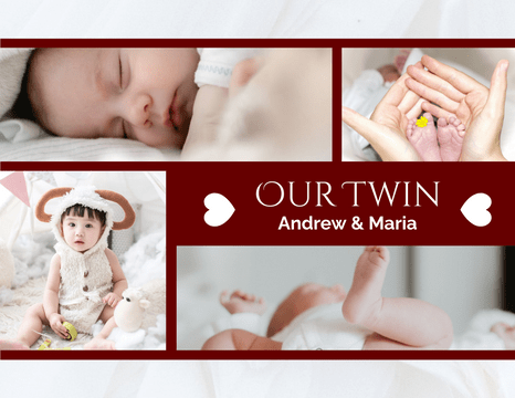 婴儿照相簿 模板。Moments With Baby Photo Book (由 Visual Paradigm Online 的婴儿照相簿软件制作)