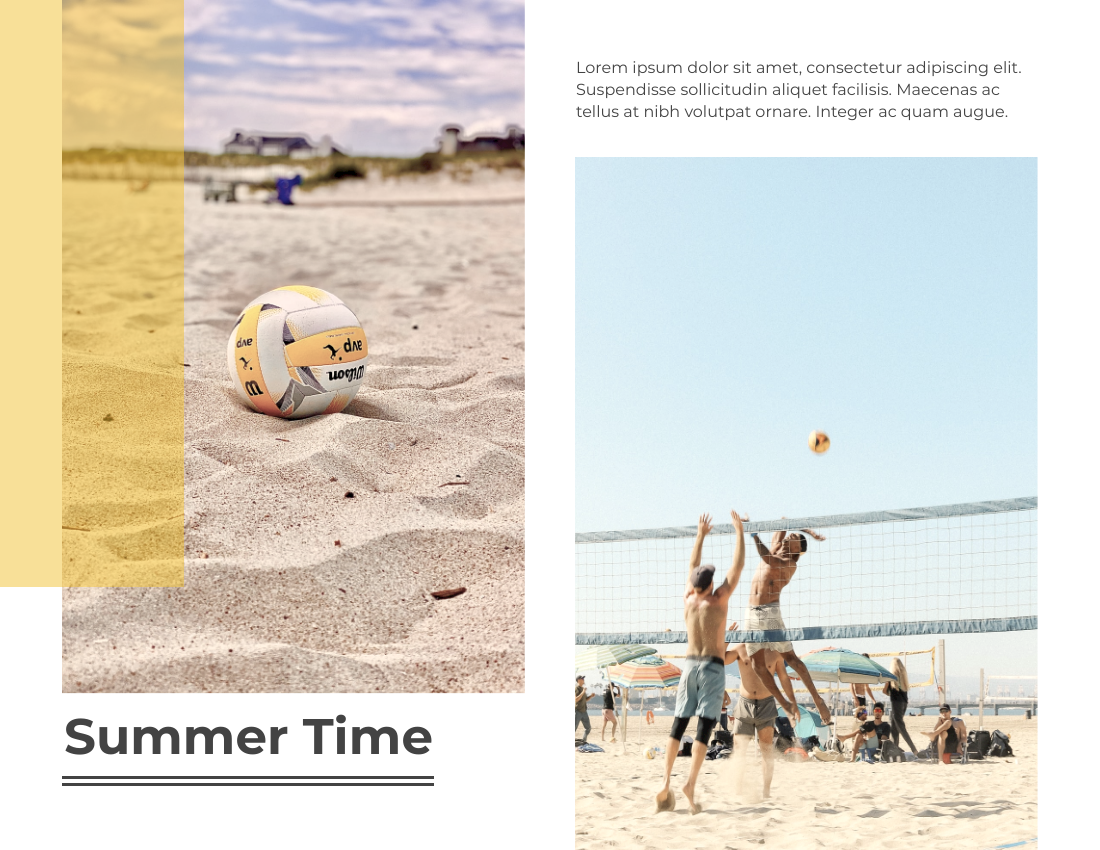 季節性照相簿 模板。 Summer Time Seasonal Photo Book (由 Visual Paradigm Online 的季節性照相簿軟件製作)