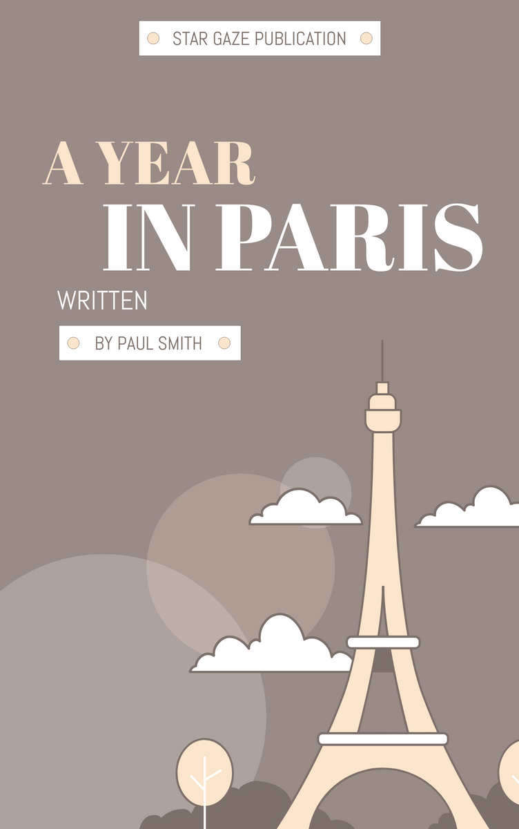 Book Cover template: Paris Poetic Fiction Book Cover (Created by InfoART's Book Cover maker)