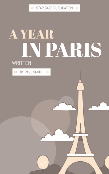 Editable bookcovers template:Paris Poetic Fiction Book Cover