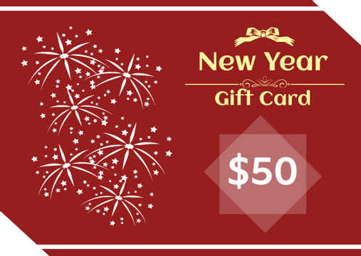 Gift Card template: New Year Gift Card (Created by Visual Paradigm Online's Gift Card maker)