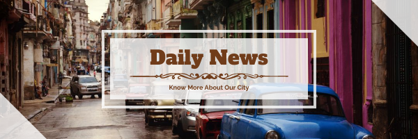 Email Header template: Daily News Of City Email Header (Created by InfoART's Email Header maker)