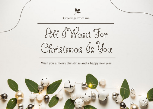 Postcard template: Brown And Simple Christmas Greetings Postcard (Created by Visual Paradigm Online's Postcard maker)
