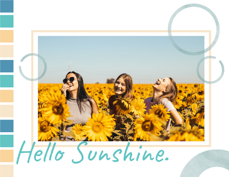季節性照相簿 template: Hello Sunshine Summer Holidays Seasonal Photo Book (Created by InfoART's 季節性照相簿 marker)