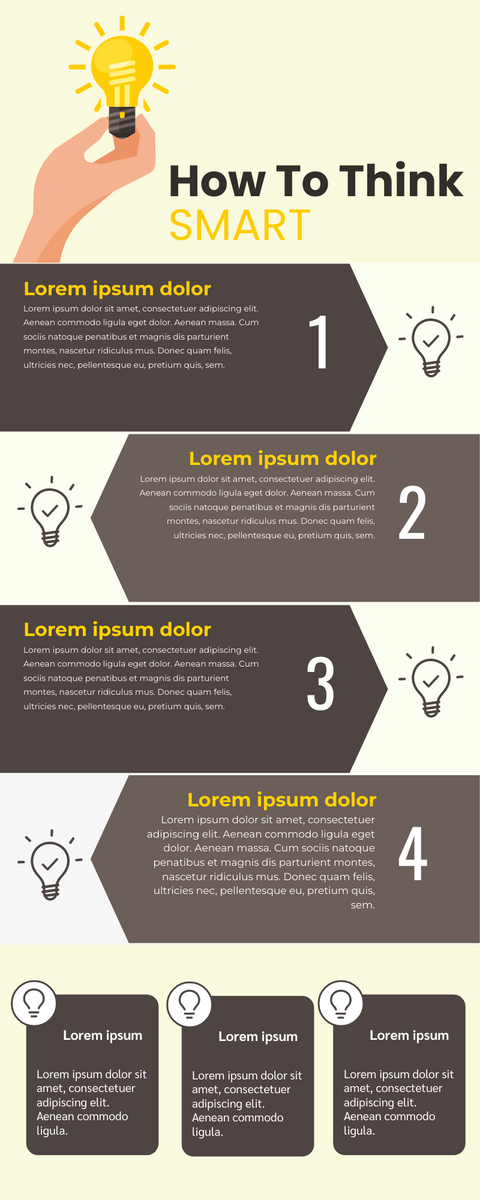 Infographic template: How To Think Smart Infographic (Created by InfoART's Infographic maker)