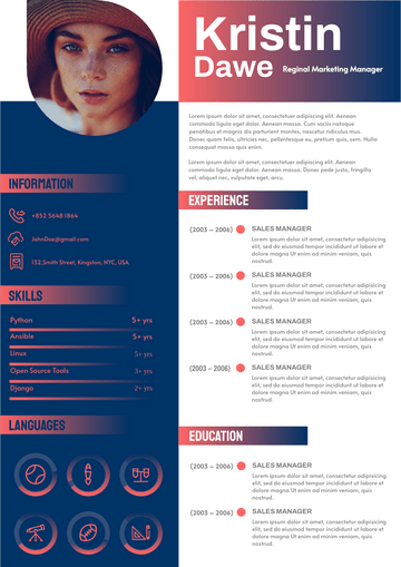 Resume template: Port Gore Resume (Created by Visual Paradigm Online's Resume maker)
