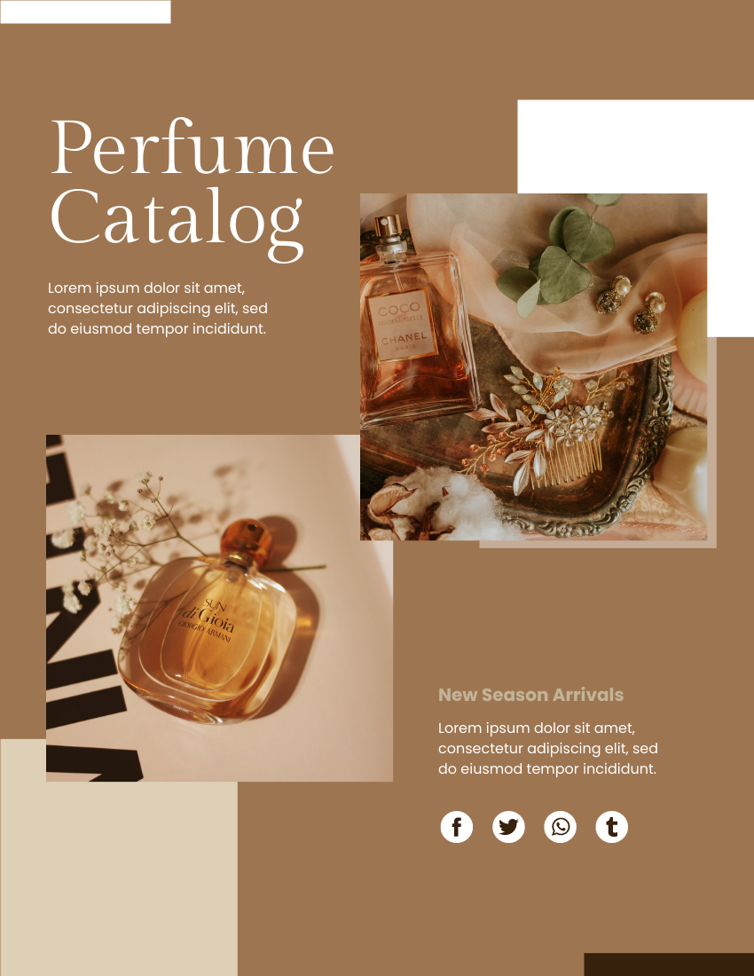 Catalog template: Perfume Catalog (Created by Visual Paradigm Online's Catalog maker)