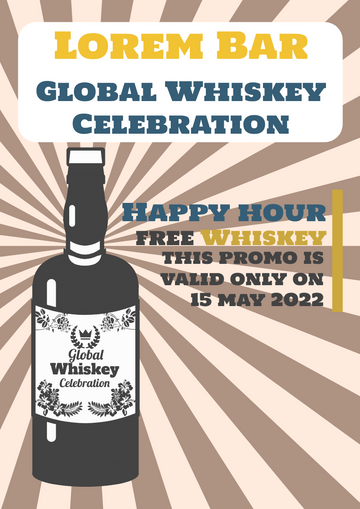 Editable flyers template:World Whiskey Day Promotion Flyer