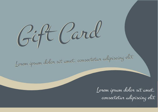 Gift Card template: Wave Gift Card (Created by Visual Paradigm Online's Gift Card maker)