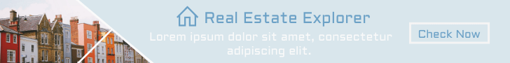 Editable bannerads template:Blue Estate Banner Ad