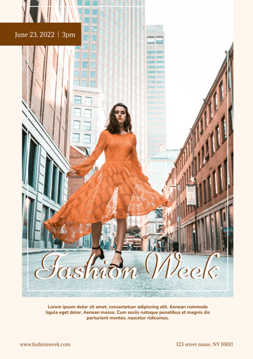 Editable posters template:Fashion Week Poster