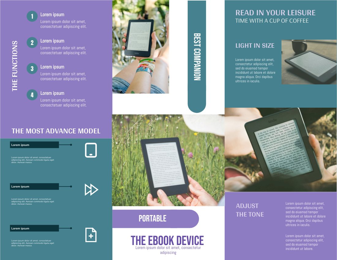 Brochure template: E-book Sales Brochure (Created by Visual Paradigm Online's Brochure maker)
