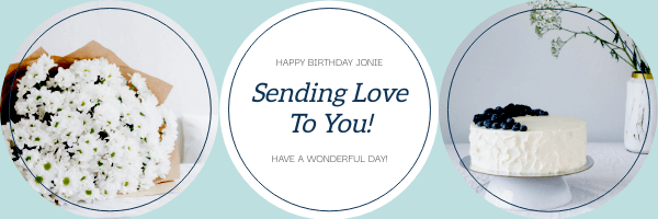 Email Header template: Birthday Sending Love To You Email Header (Created by Visual Paradigm Online's Email Header maker)