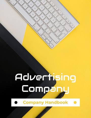 員工手冊 模板。 Advertising Company Employee Handbook (由 Visual Paradigm Online 的員工手冊軟件製作)