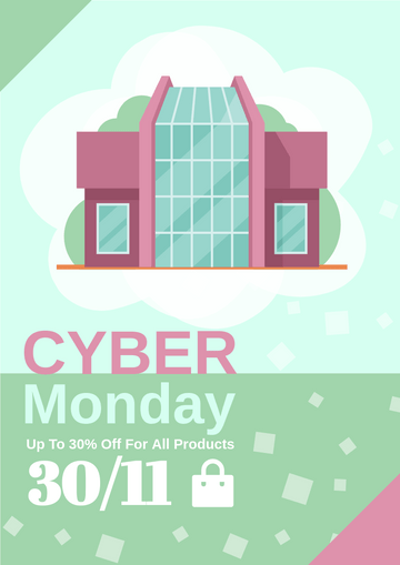 Editable flyers template:Cyber Monday Graphic Design Flyer