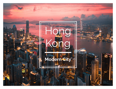 旅行照相簿 模板。Travel To Hong Kong Photo Book (由 Visual Paradigm Online 的旅行照相簿软件制作)