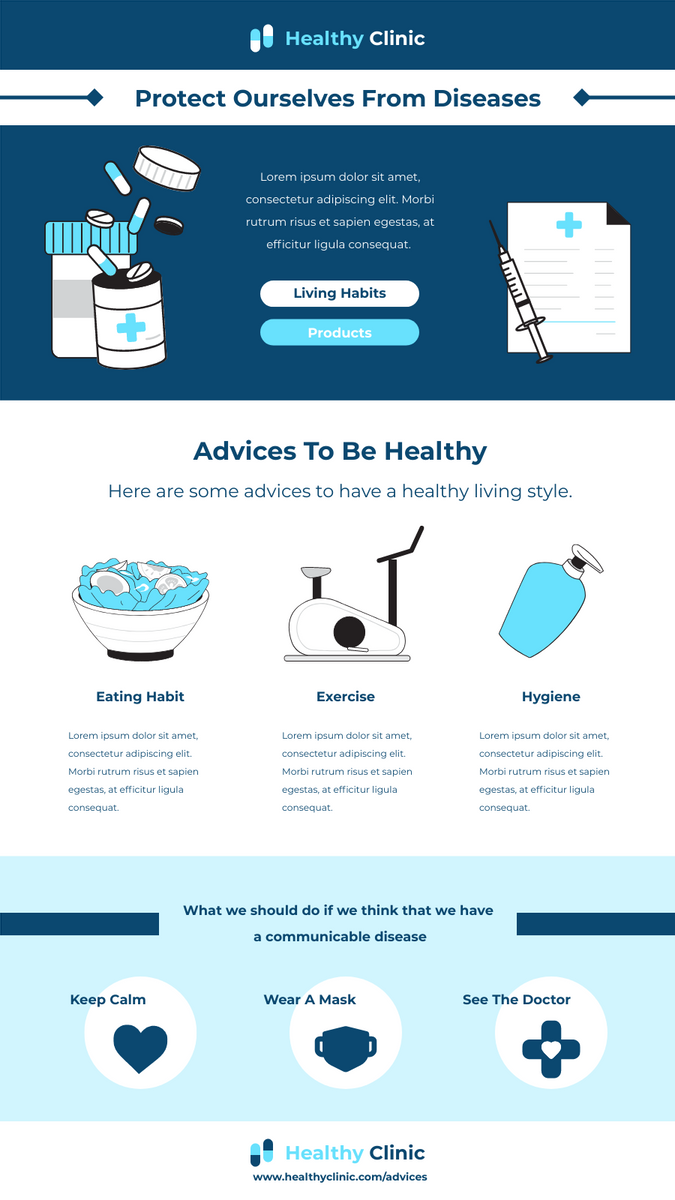 Landing Page (Healthcare) template: Healthy Living Habits Landing Page (Created by Visual Paradigm Online's Landing Page (Healthcare) maker)