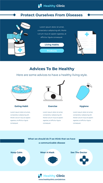 Landing Pages (Healthcare) template: Healthy Living Habits Landing Page (Created by Visual Paradigm Online's Landing Pages (Healthcare) maker)