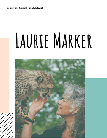 Biography template: Laurie Marker Biography (Created by Visual Paradigm Online's Biography maker)