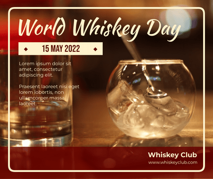 World Whiskey Promotional Facebook Post