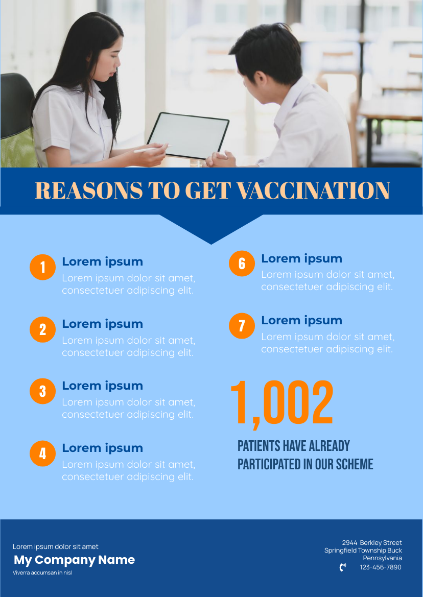 Flyer template: Vaccination Flyer (Created by Visual Paradigm Online's Flyer maker)