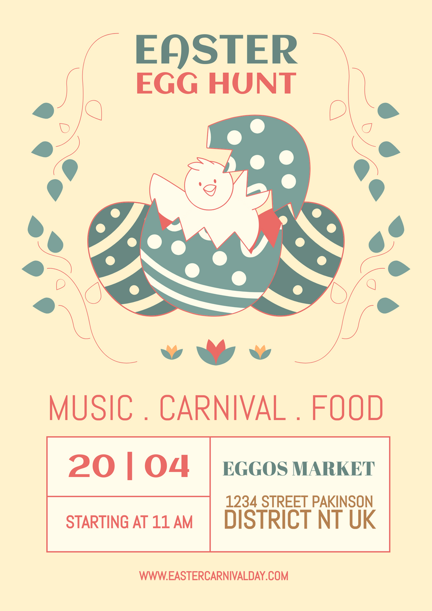 Poster template: Easter Chick Carnival Poster (Created by Visual Paradigm Online's Poster maker)