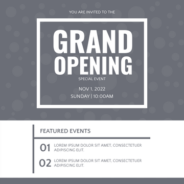 Invitation template: Grand Opening Invitation (Created by Visual Paradigm Online's Invitation maker)