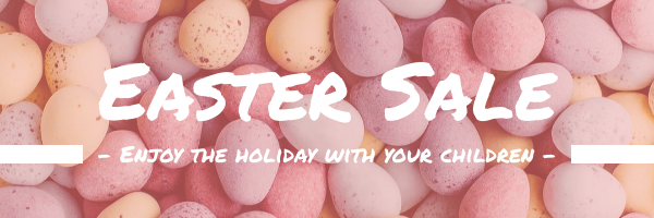 Email Header template: Pink And White Easter Email Header (Created by InfoART's Email Header maker)