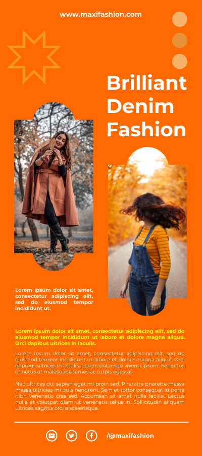 Rack Card template: Autumn Fashion Rack Card (Created by Visual Paradigm Online's Rack Card maker)