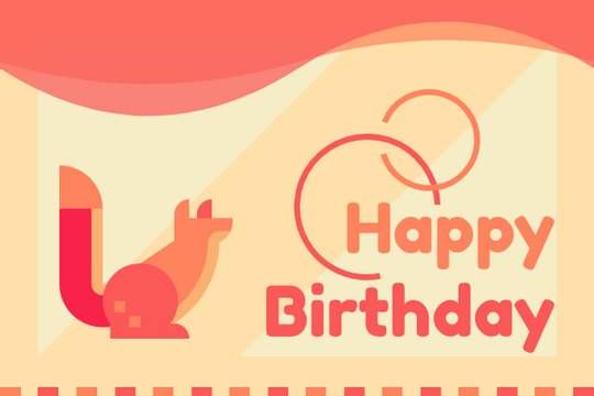 Editable greetingcards template:Cute Animal Birthday Card