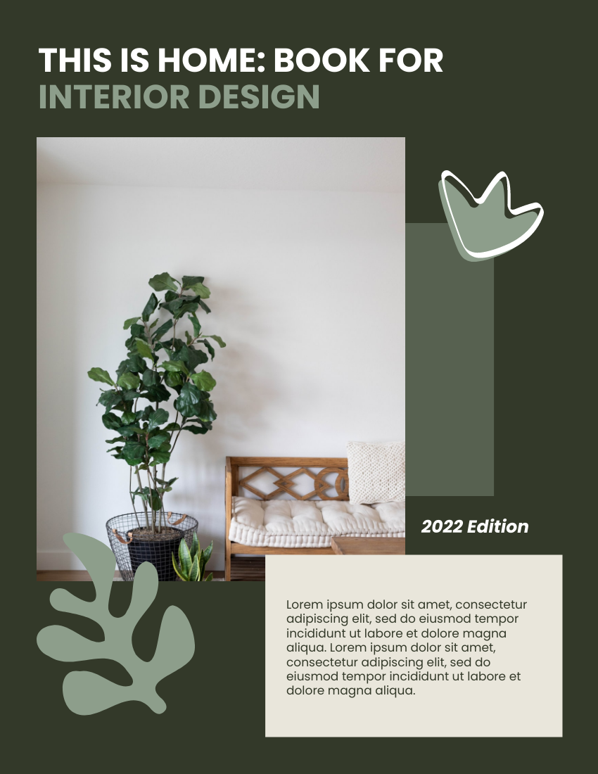 小冊子 模板。 Book For Interior Design Booklet (由 Visual Paradigm Online 的小冊子軟件製作)