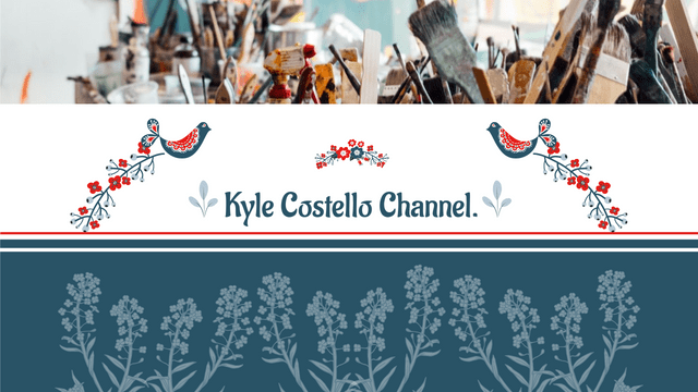 YouTube Channel Art template: Kyle Costello YouTube Channel Art (viewable on all devices) (Created by Visual Paradigm Online's YouTube Channel Art maker)