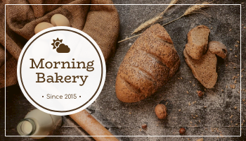Brown Morning Bakery Business Card